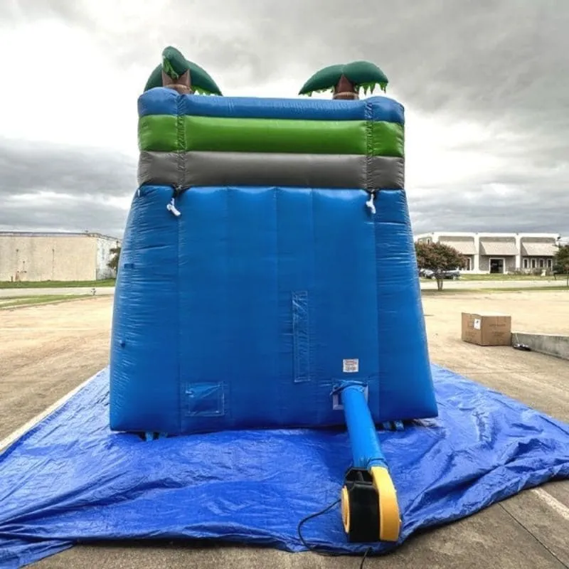 15'H Blue Water Slide Dura-Lite Wet n Dry in Green and Blue