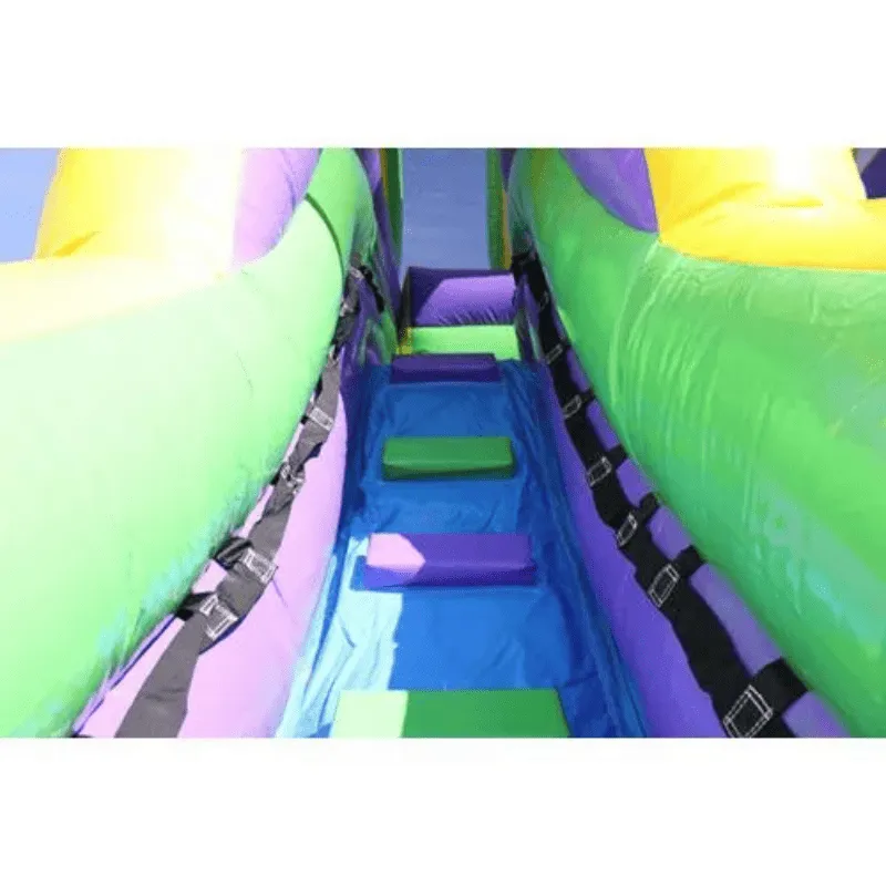 18'H Double Dip Water Slide Wet n Dry (Green)