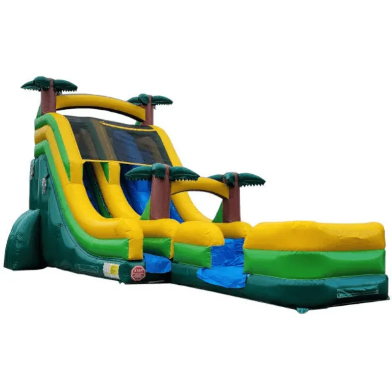 19'H 2-Lane Palm Tree Water Slide Wet n Dry