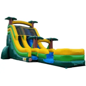 19'H 2-Lane Palm Tree Water Slide Wet n Dry