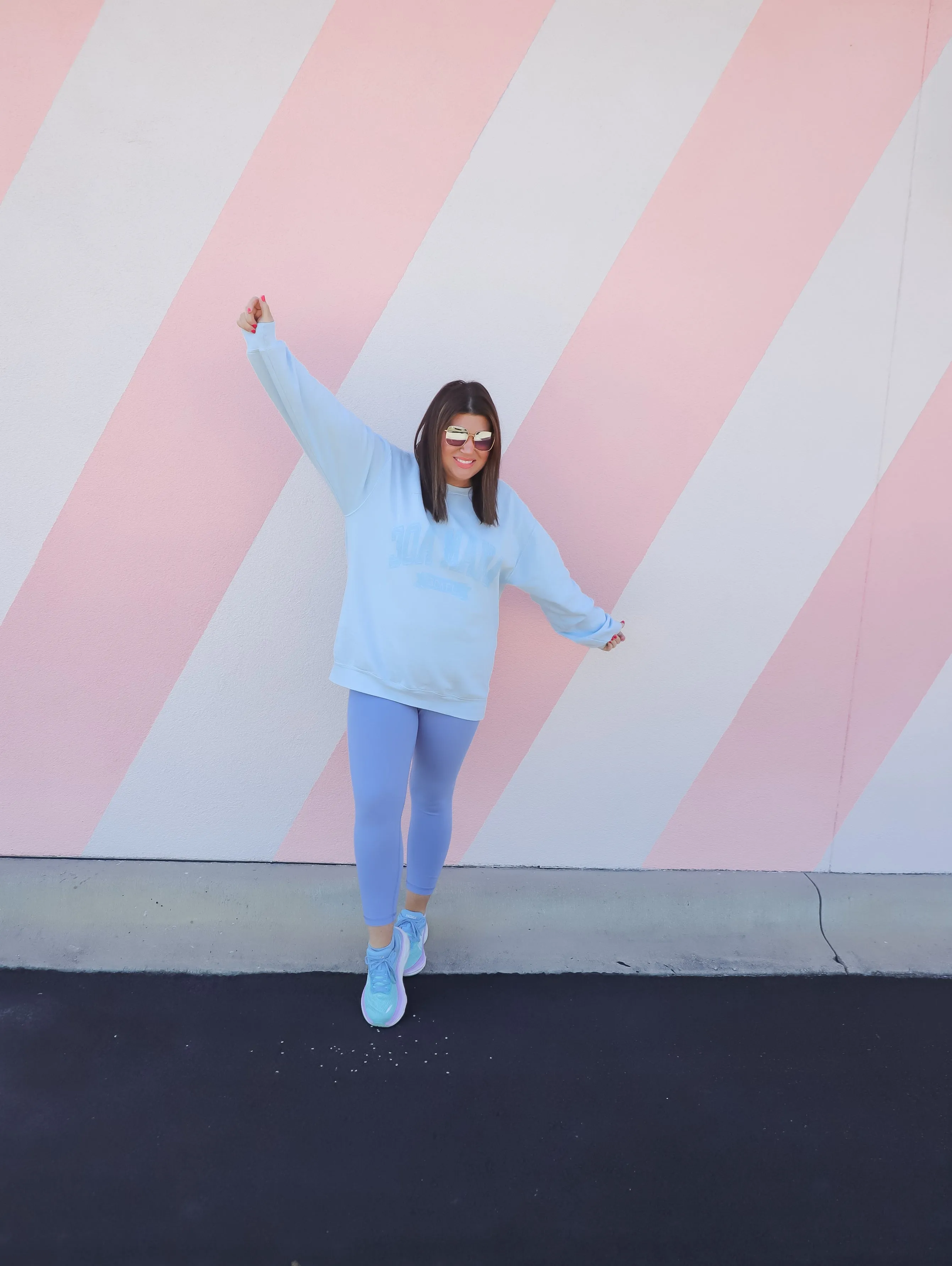 30A Mama Varsity Sweatshirt Light Blue