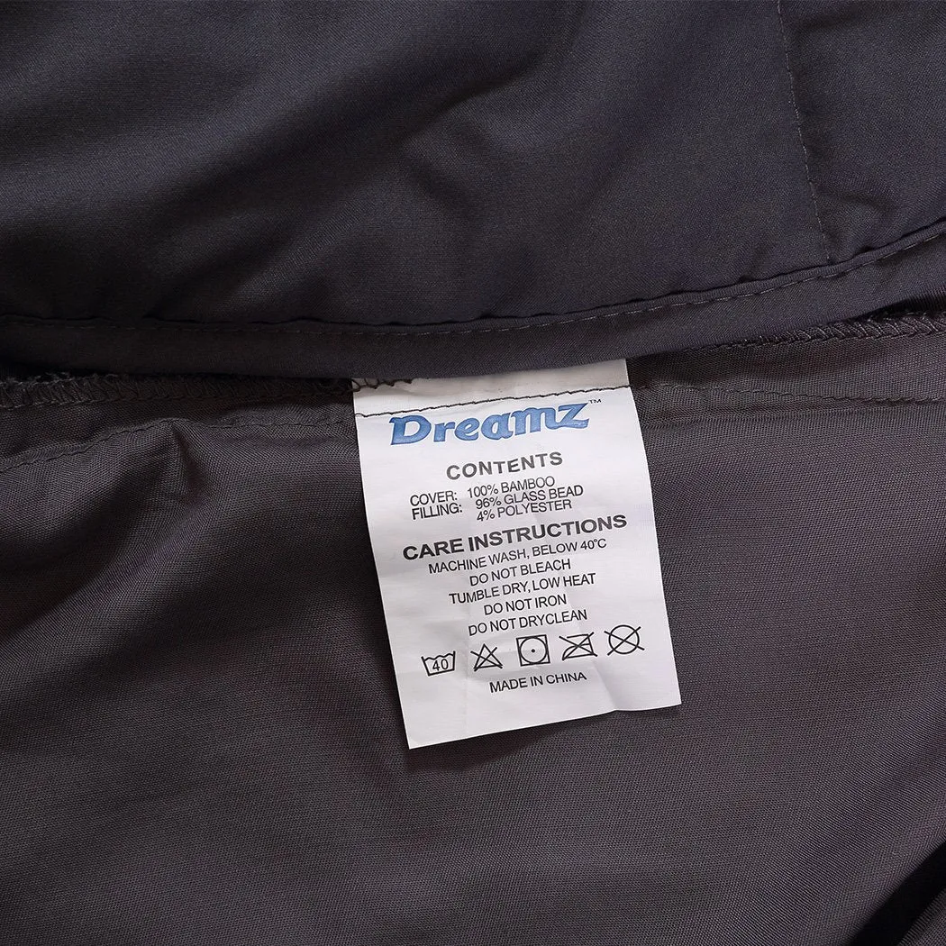 7KG Weighted Blanket Promote Deep Sleep Anti Anxiety Single Dark Grey