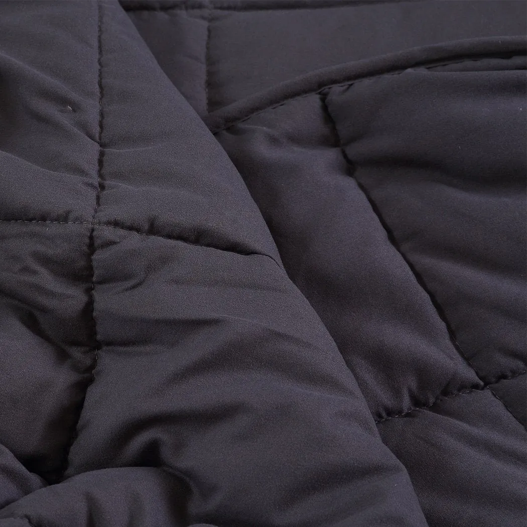 7KG Weighted Blanket Promote Deep Sleep Anti Anxiety Single Dark Grey
