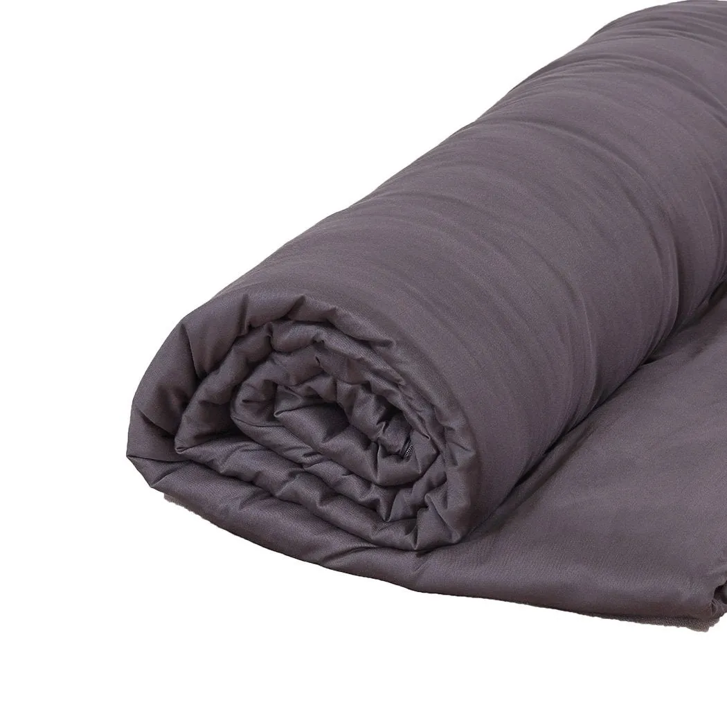 7KG Weighted Blanket Promote Deep Sleep Anti Anxiety Single Dark Grey