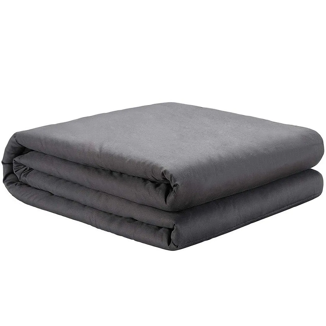 7KG Weighted Blanket Promote Deep Sleep Anti Anxiety Single Dark Grey