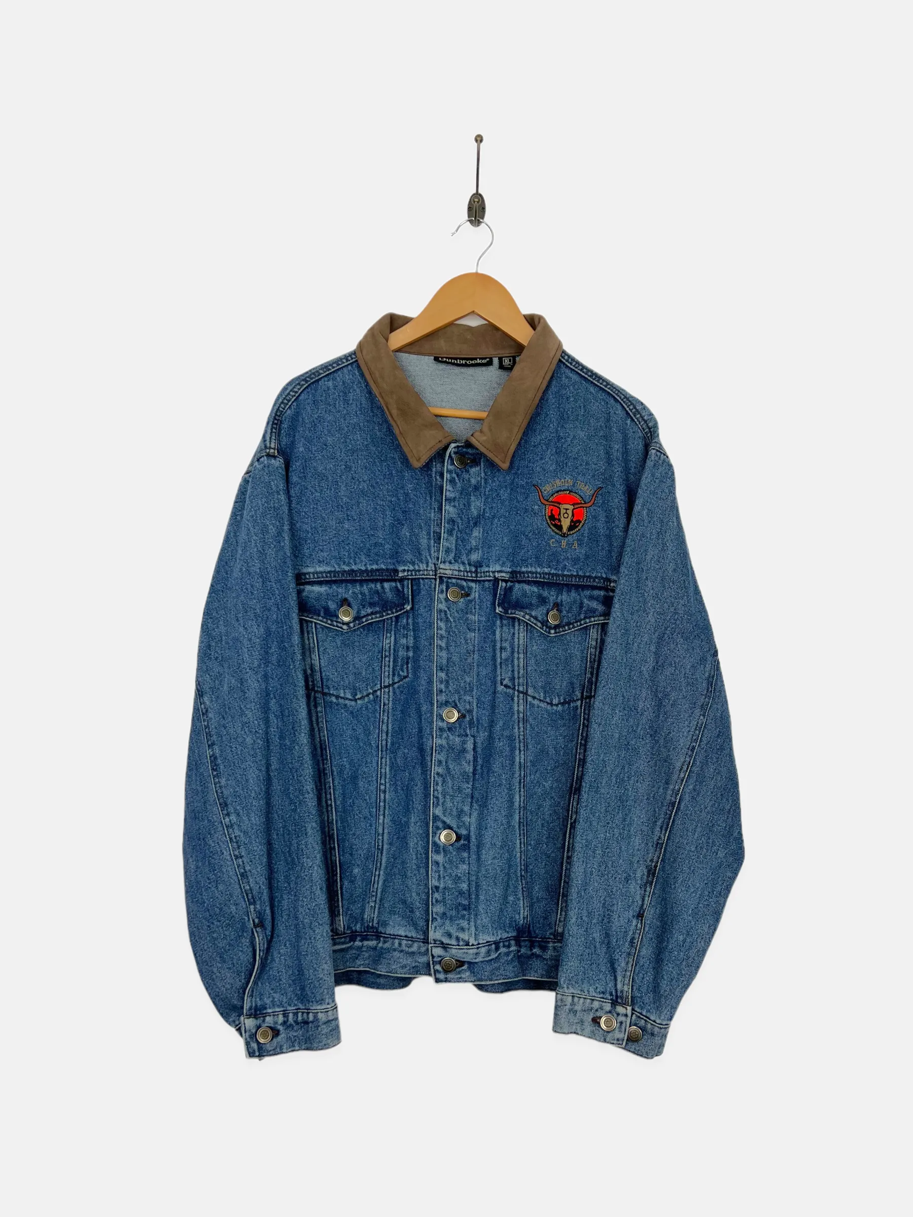 90's Chisholm Trail Embroidered Vintage Denim Jacket Size XL