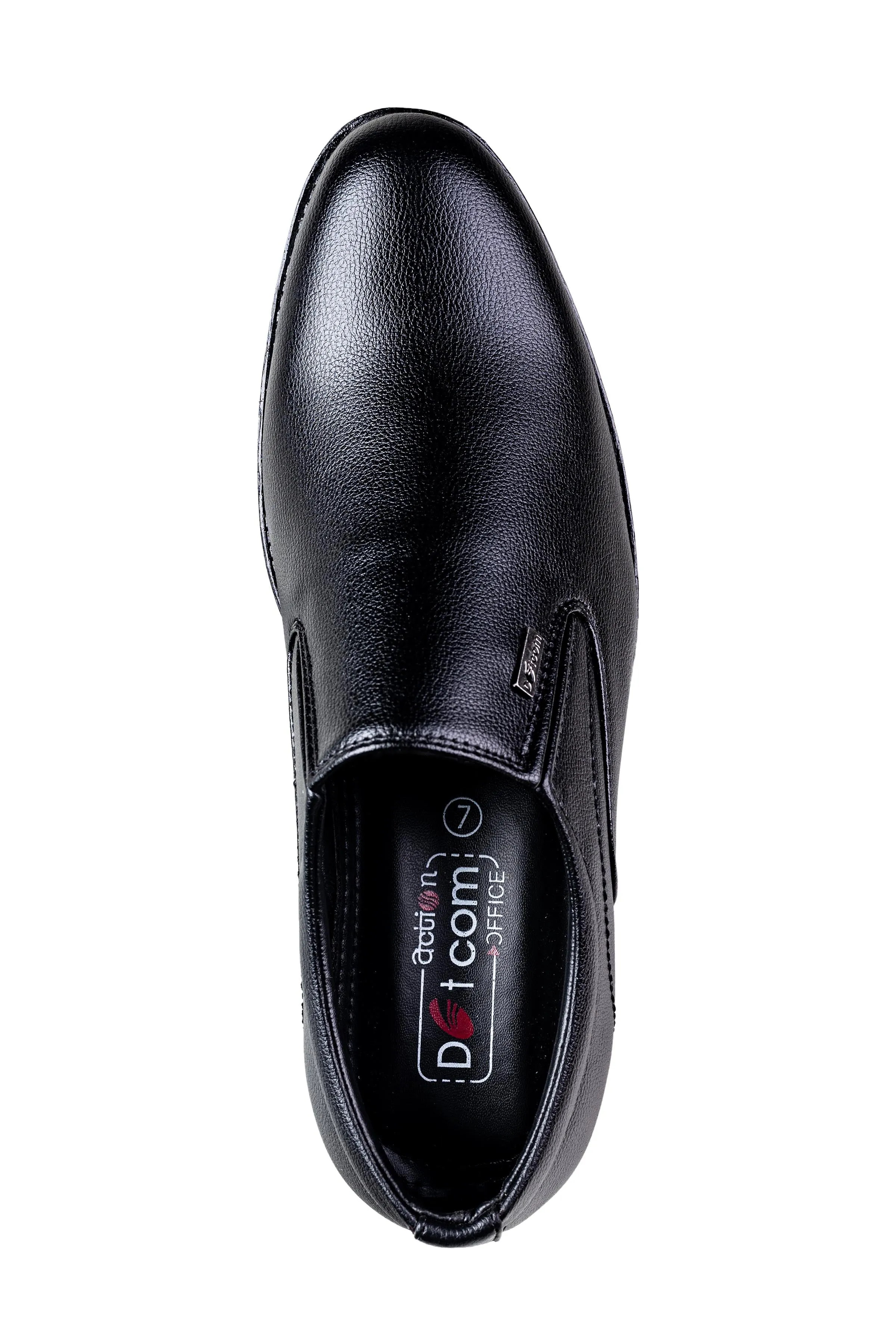 Action Gents Black Slip-On Shoe
