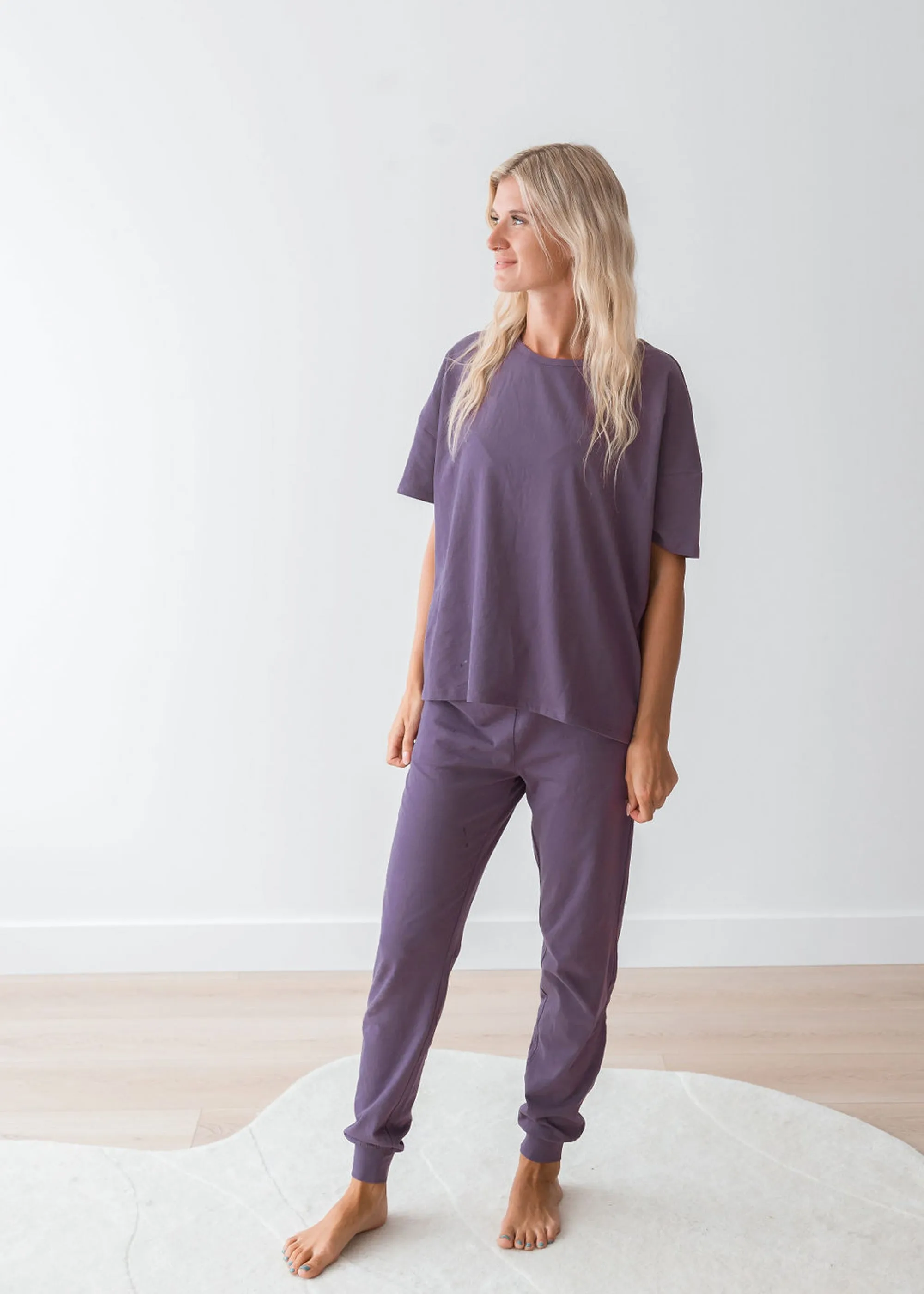 Adult Jersey Lounge Set | Elderberry
