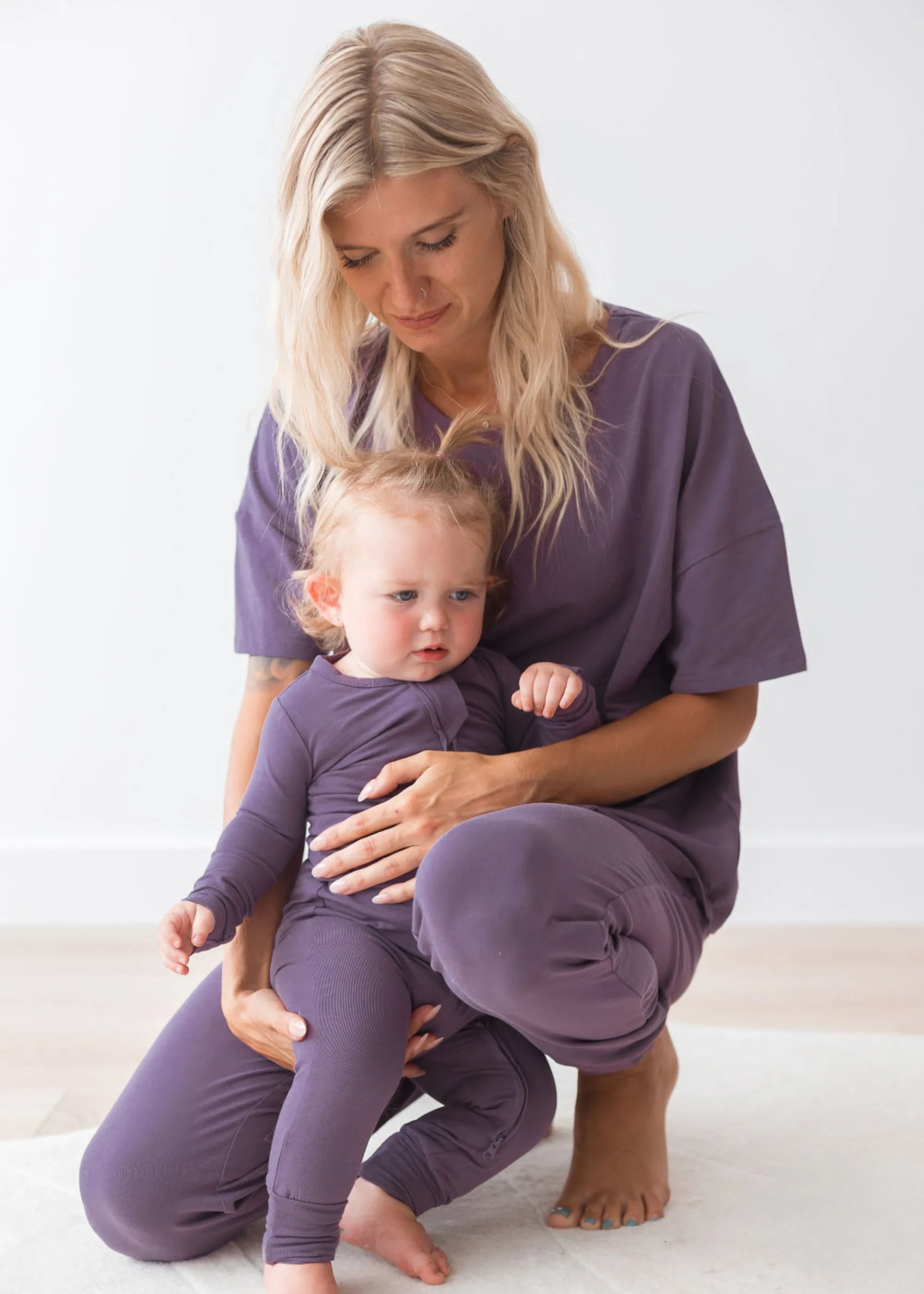 Adult Jersey Lounge Set | Elderberry