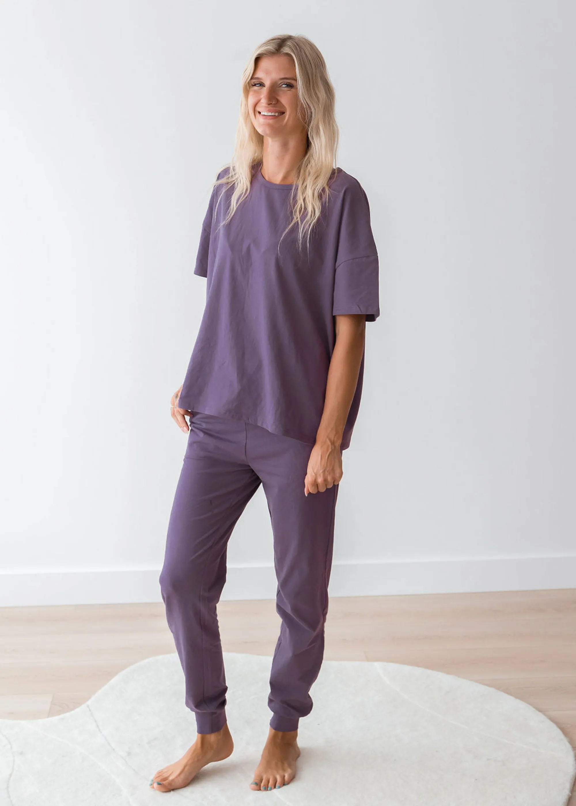 Adult Jersey Lounge Set | Elderberry