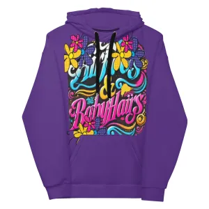 Airfros And Babyhairs Indigo Flower Logo Hoodie