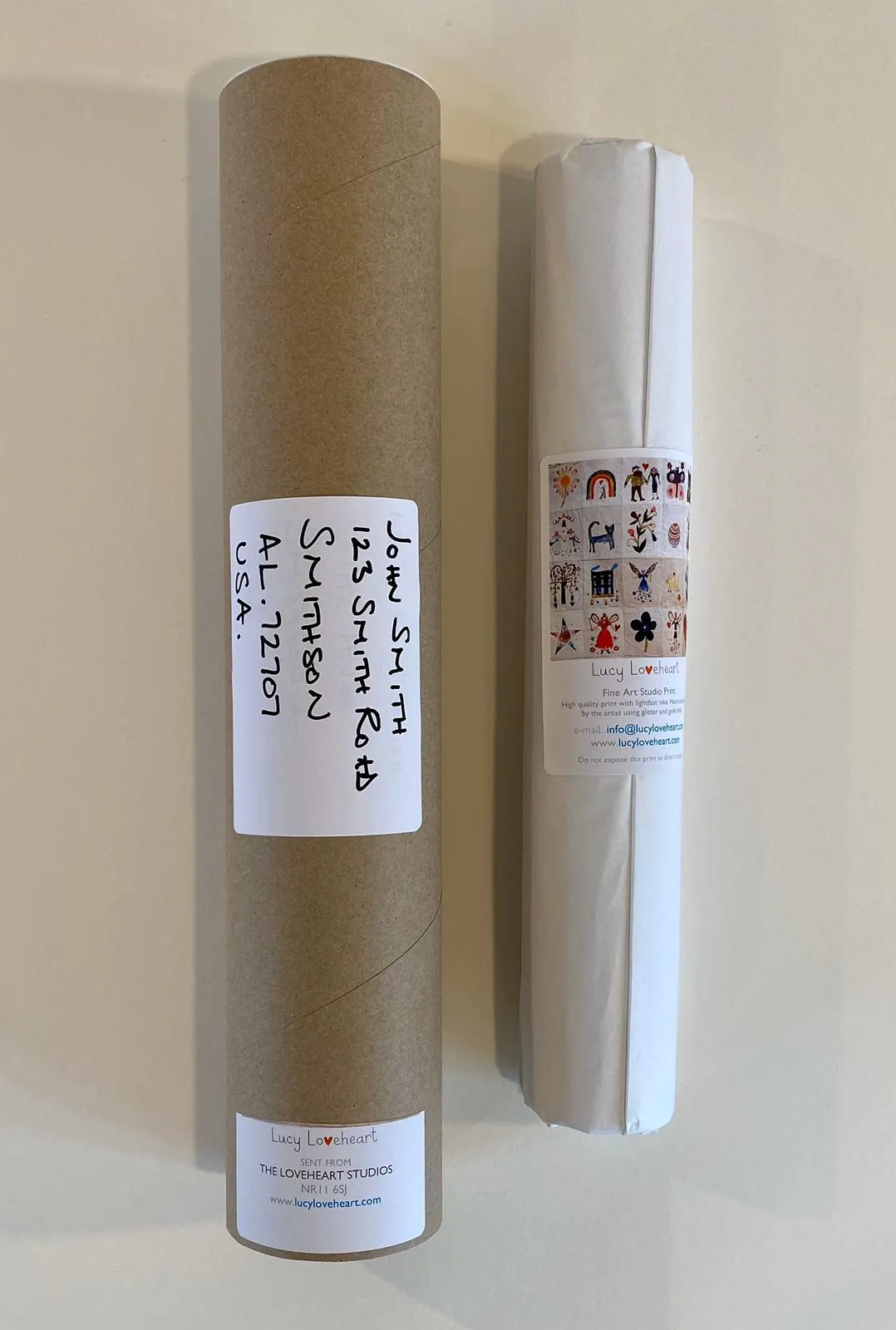 Art Prints in a Tube | Fish And Chips | Lucy Loveheart