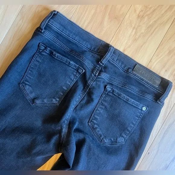 Baldwin Kansas City High Rise Crop Jeans “The Ten” Smoke Black Denim Women’s 29