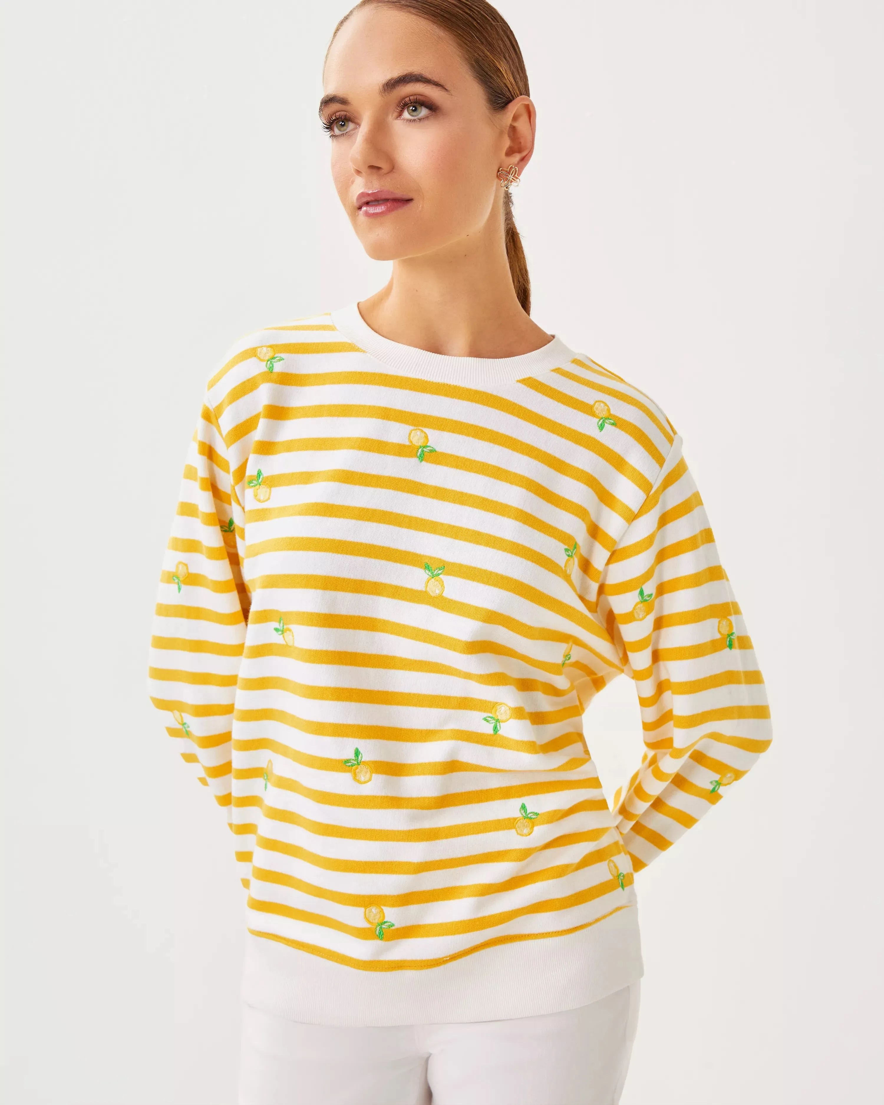 Ballad Long Sleeve Sweatshirt - Pink Muse x Resort White Make Limeade