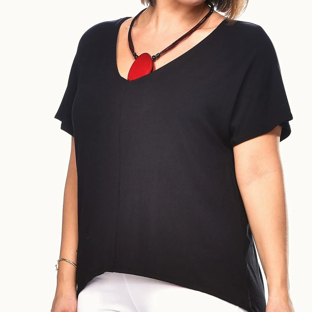 Bamboo V-Neck Casual Top