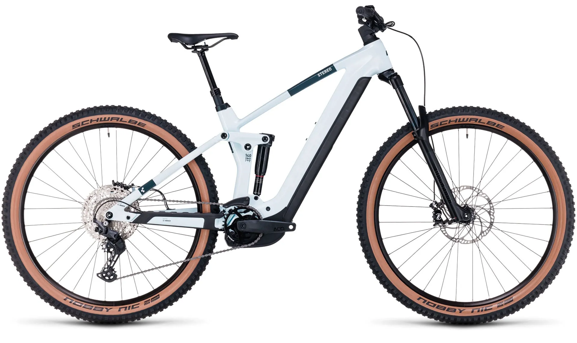 Bicicleta Electrica Enduro Stereo Hybrid 140 HPC Pro 625 Aro 29 Blanco