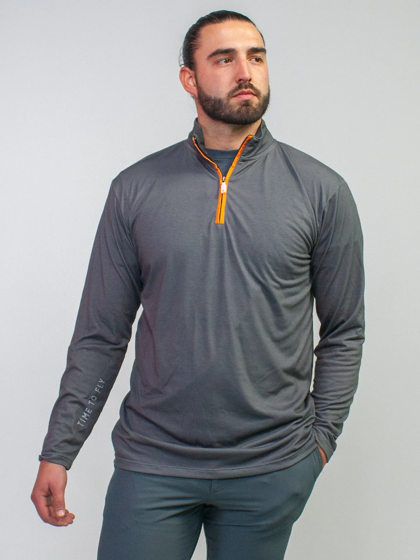 BIRD CITY Quarter Zip (Slate Gray)
