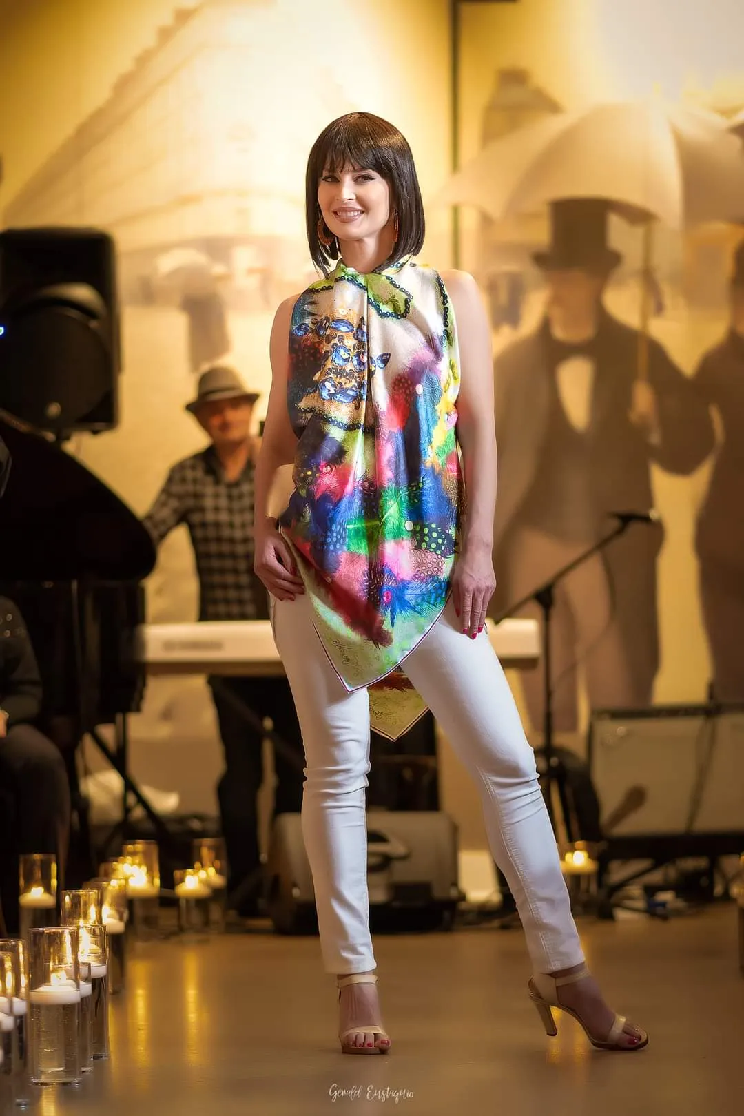 BIRD OF HAPPINESS 100% Silk Asymmetrical Blouse