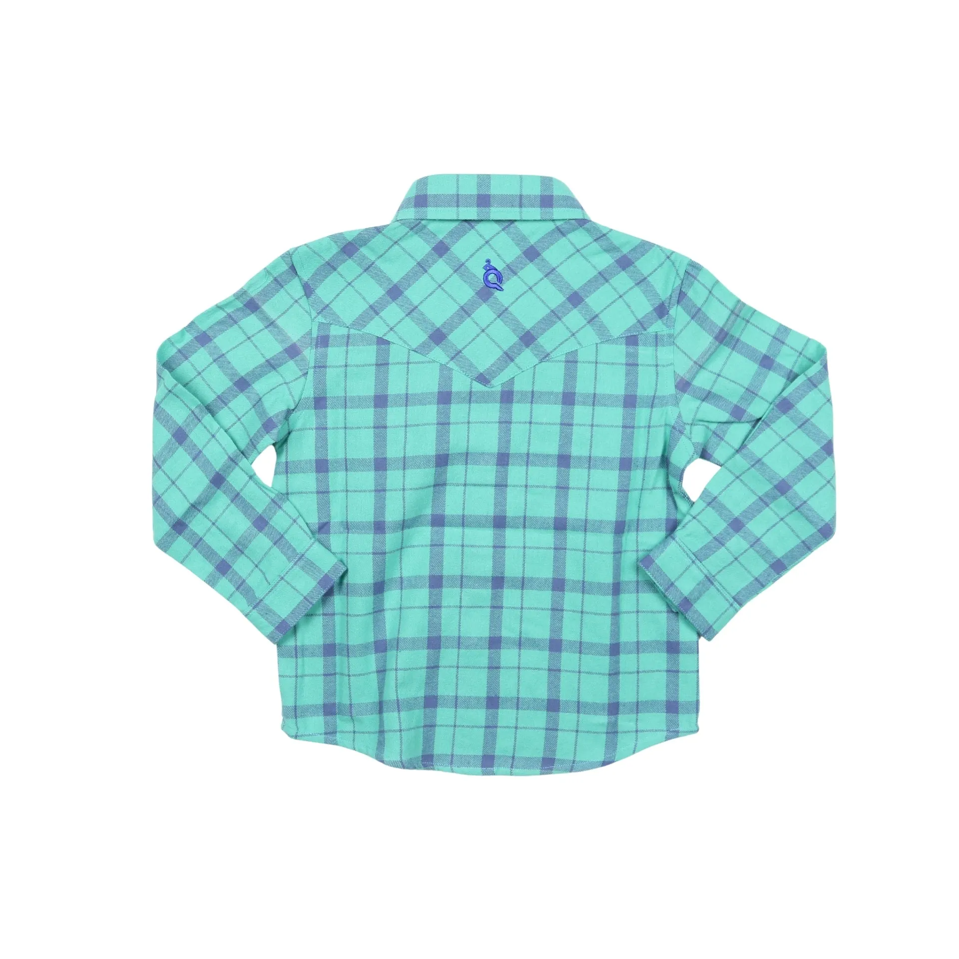 Blue & Green Plaid Flannel Pearl Snap Long Sleeve Shirt || BlueQuail Clothing
