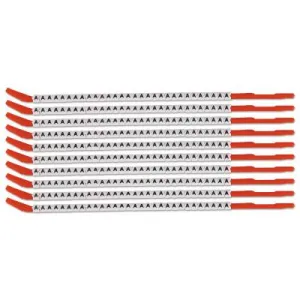 Brady® Clip Sleeve Wire Markers, 3 in x 9 1/4 in, "A", Black on White, SCN10-A