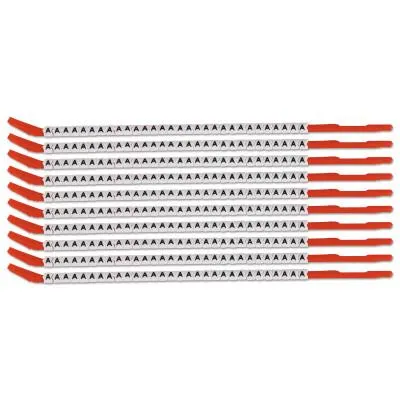 Brady® Clip Sleeve Wire Markers, 3 in x 9 1/4 in, "A", Black on White, SCN10-A