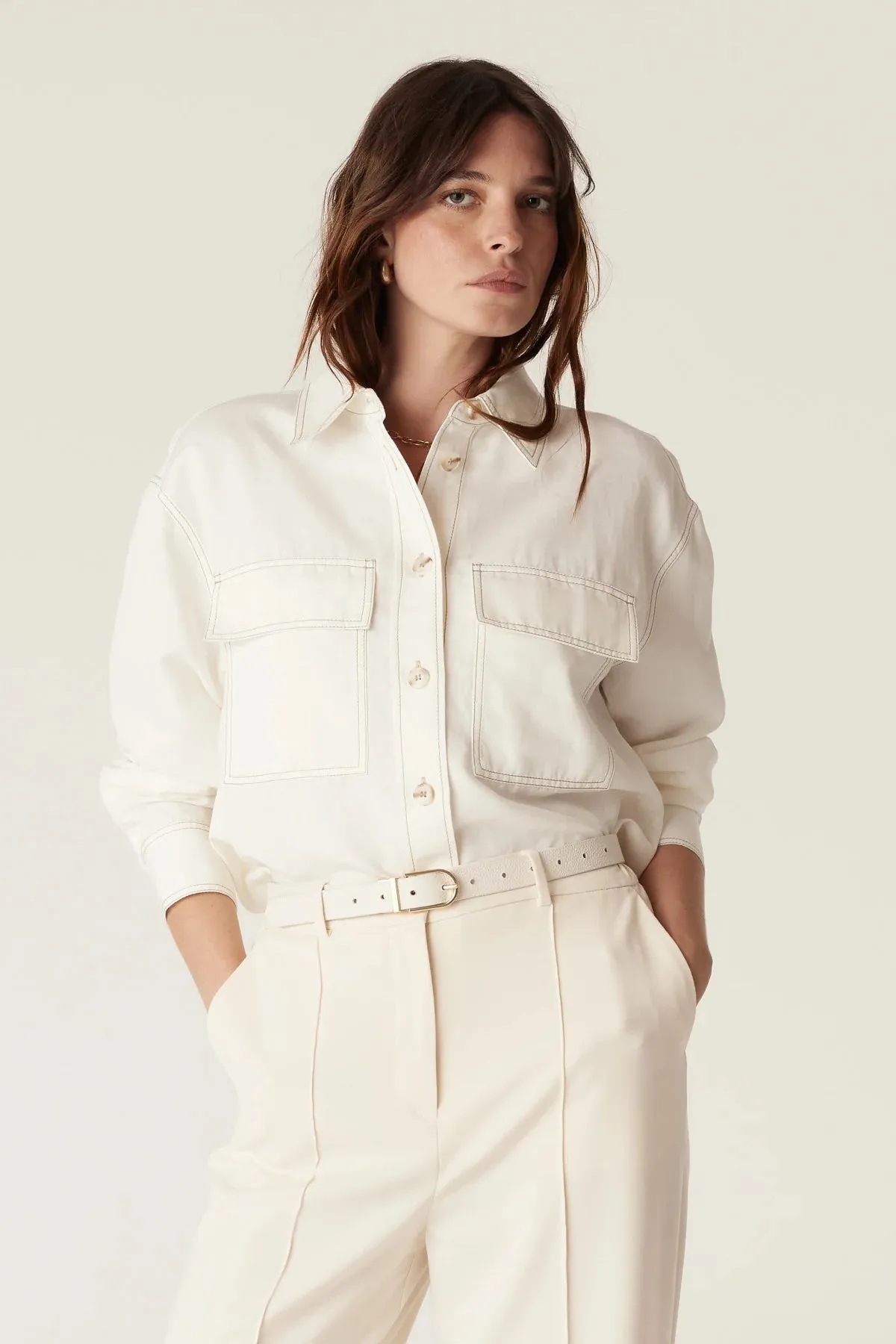 Cable Melbourne, Skye Shirt | Ecru