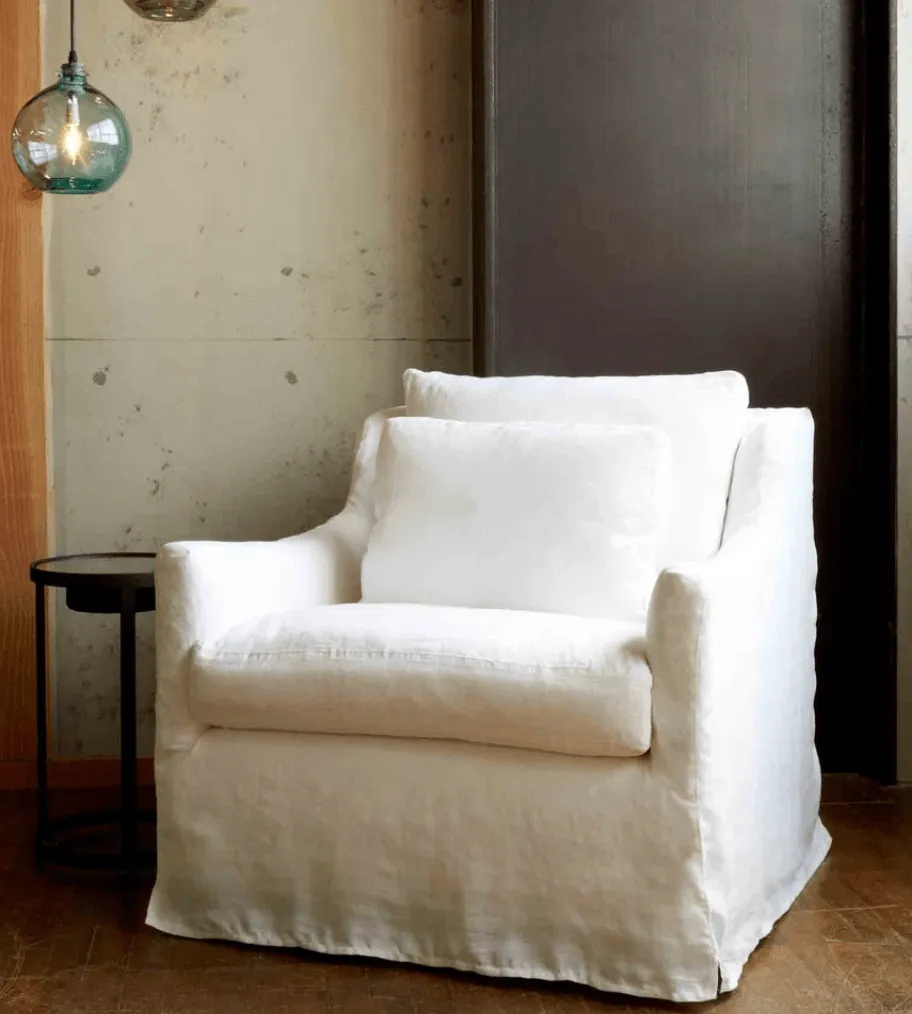 Caicos Slipcovered Swivel Glider