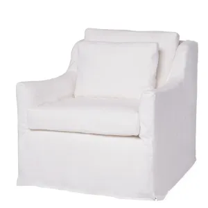 Caicos Slipcovered Swivel Glider