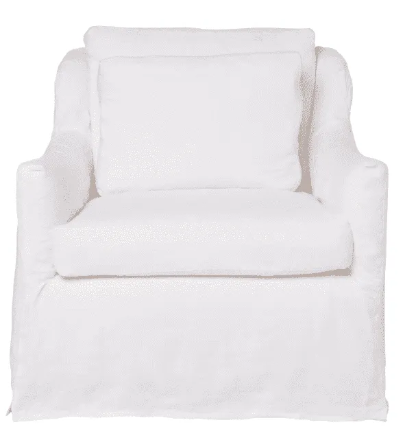 Caicos Slipcovered Swivel Glider