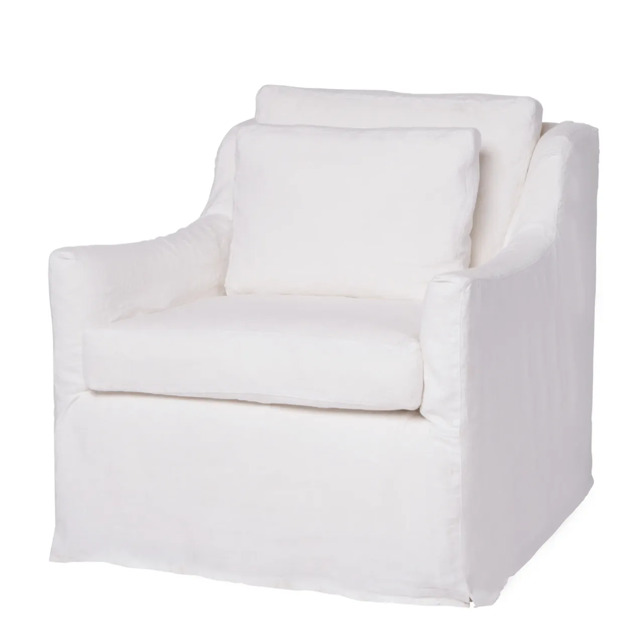Caicos Slipcovered Swivel Glider