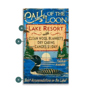 Call of the Loon Custom Sign