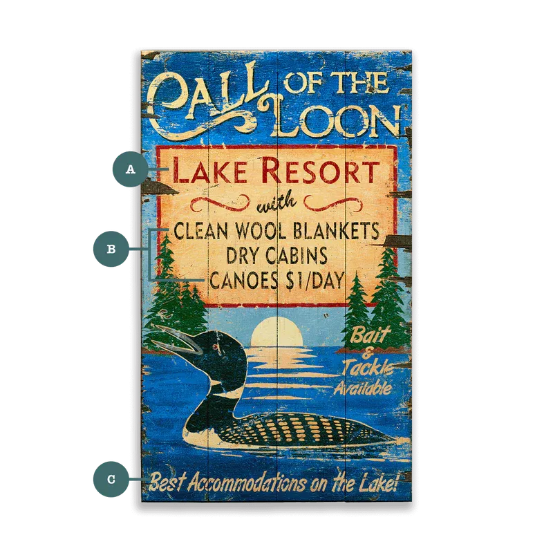 Call of the Loon Custom Sign