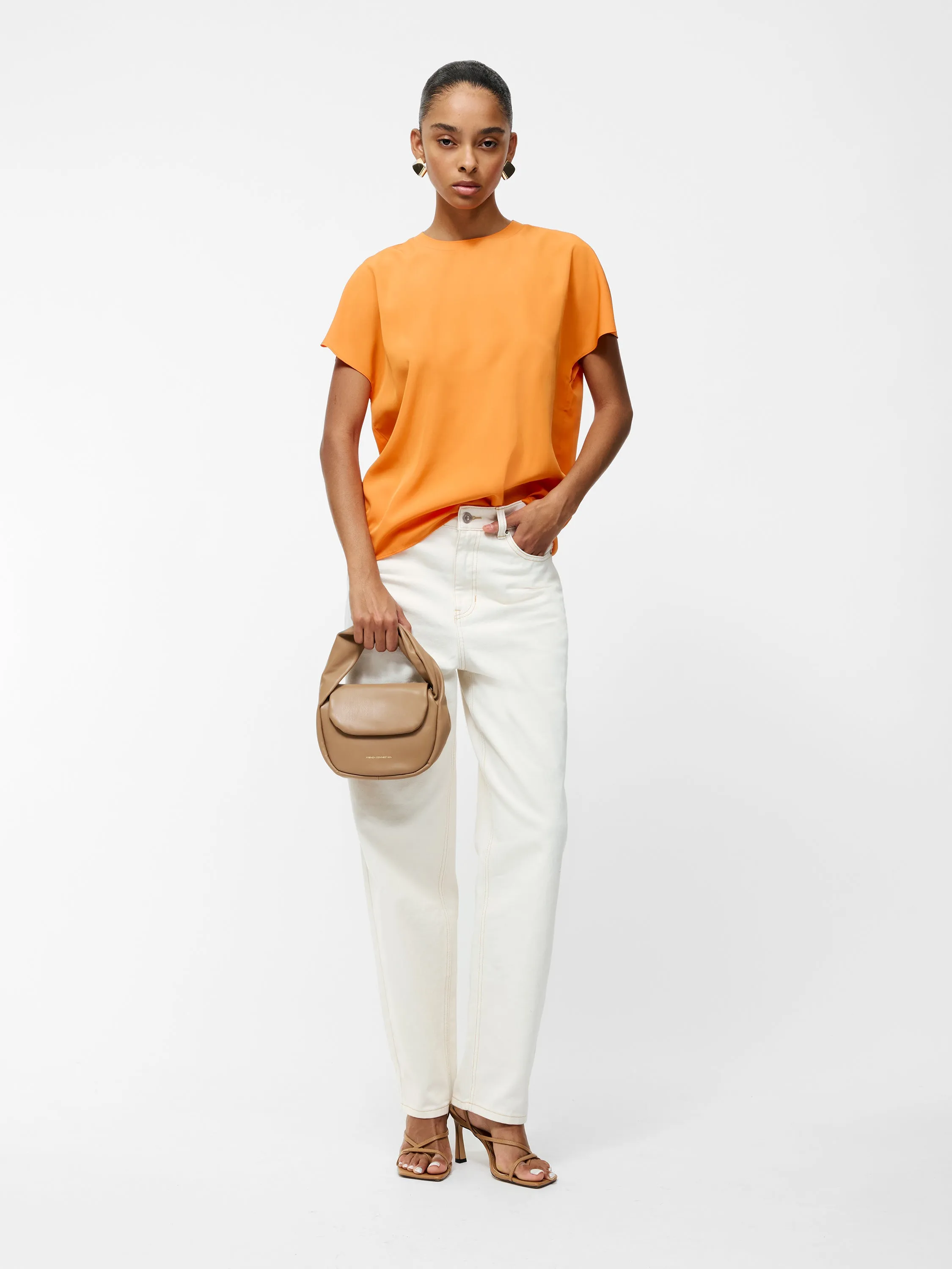 Capriana Crepe Crew Neck Top