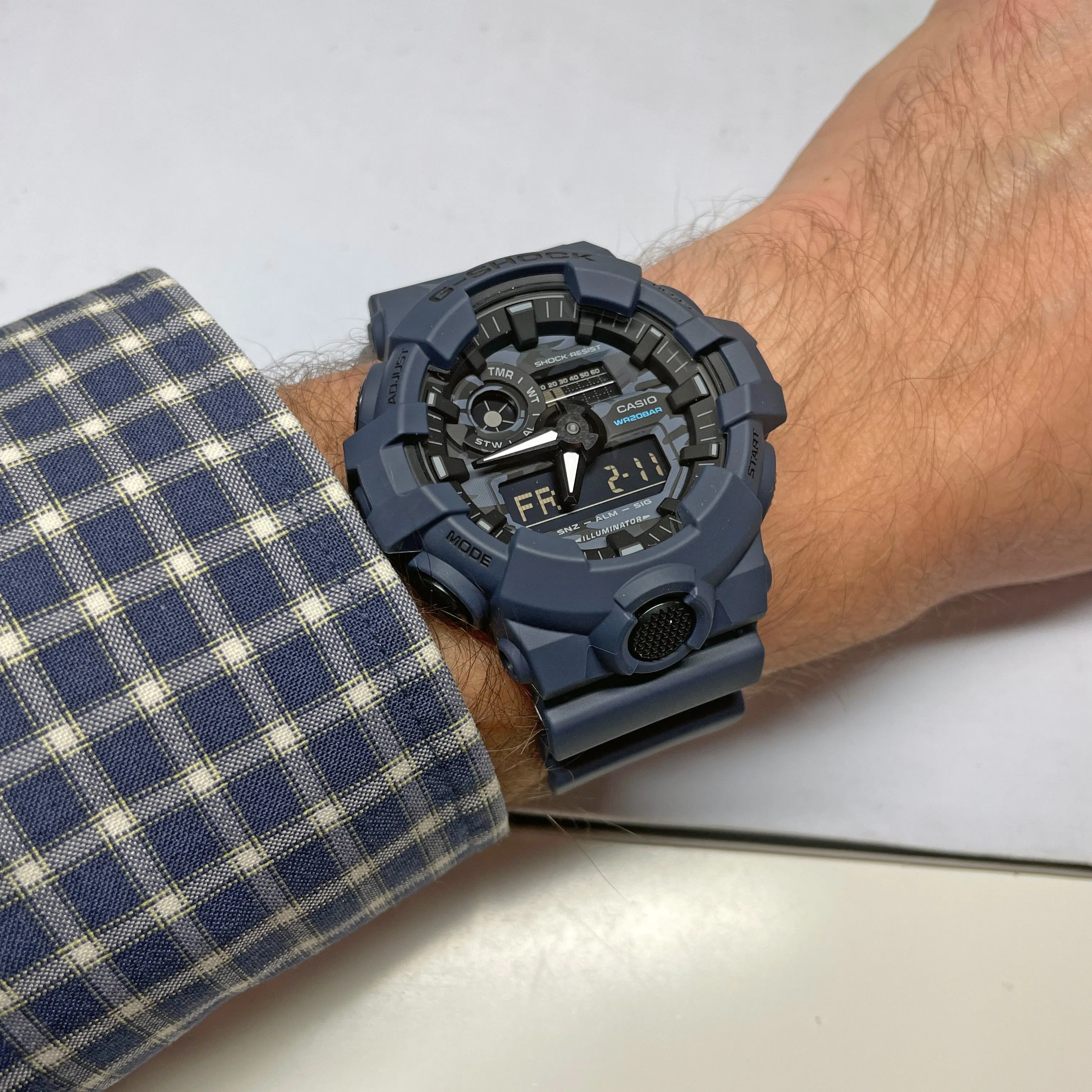 CASIO G-SHOCK GA700CA-2A Dark Blue Utility Camouflage Camo Watch