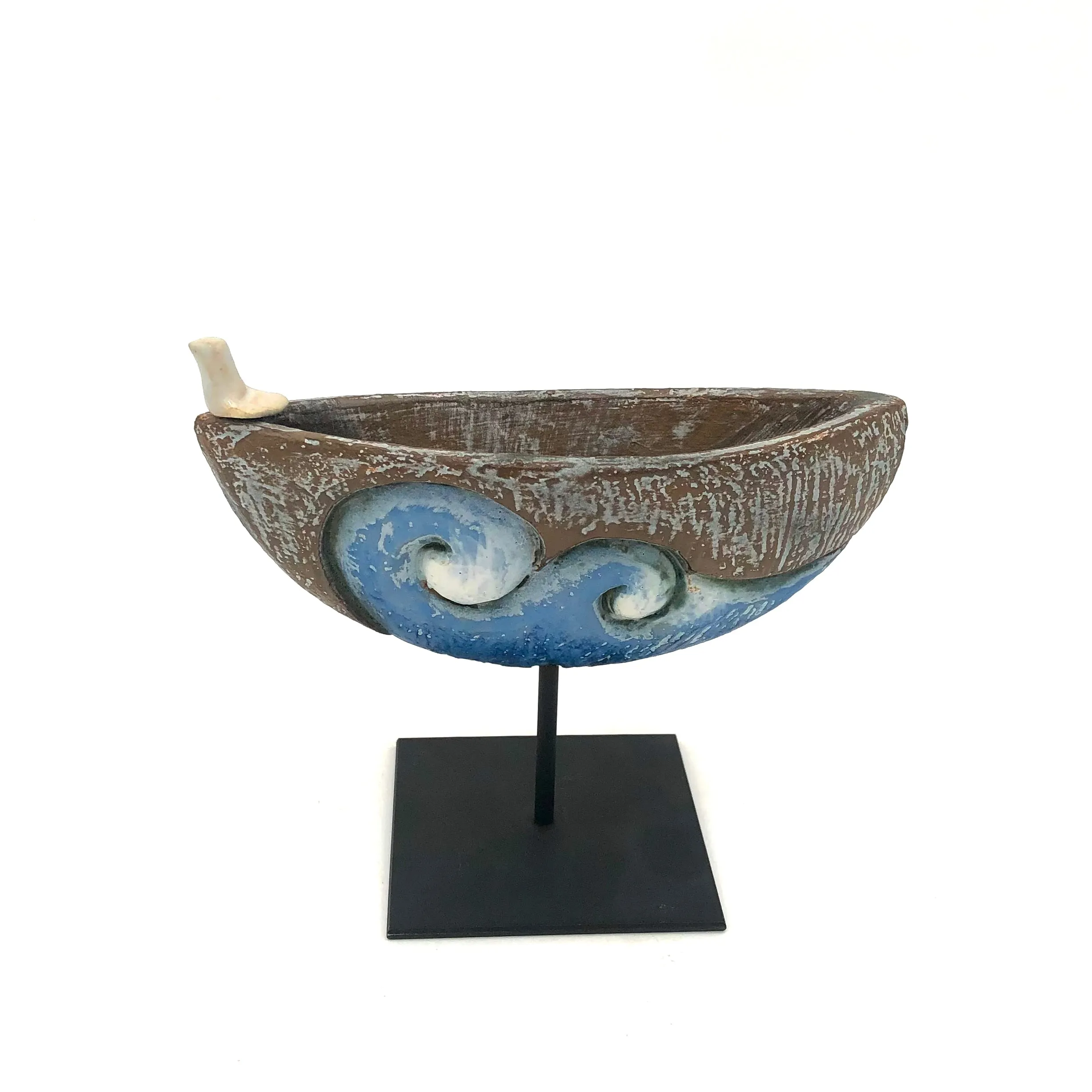 Cathy Broski - Ceramic Sculpture on Base - Boat (Assorted Designs)