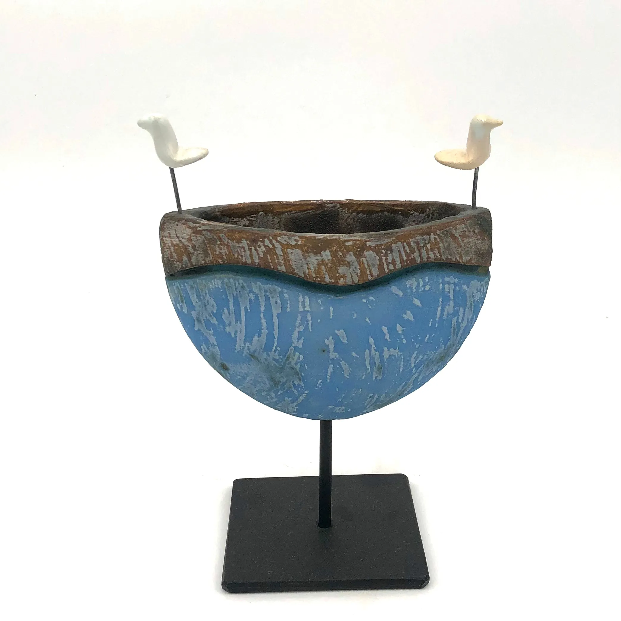 Cathy Broski - Ceramic Sculpture on Base - Boat (Assorted Designs)