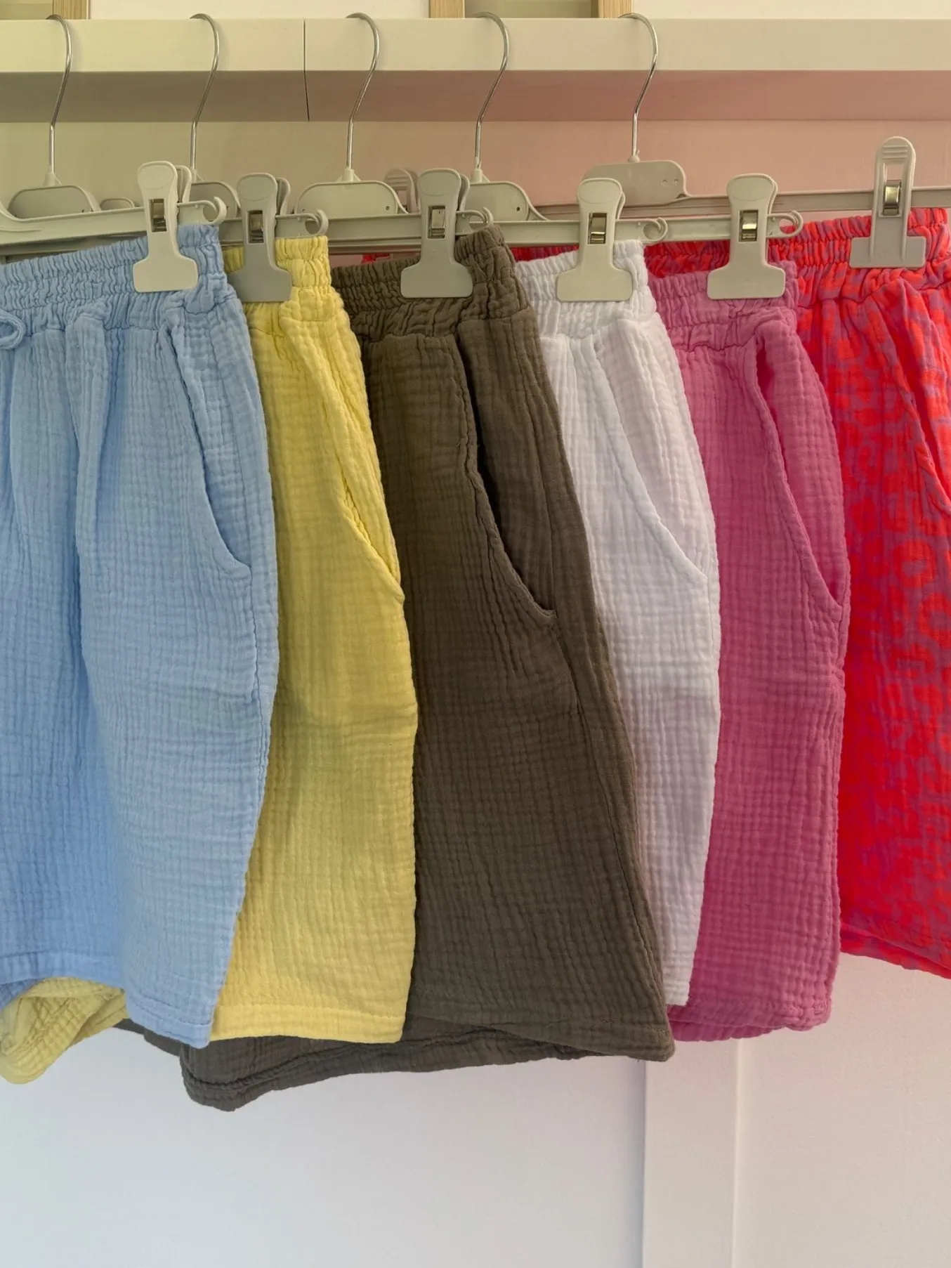 Cheesecloth Drawstring Shorts (6 Colours)