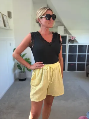 Cheesecloth Drawstring Shorts (6 Colours)