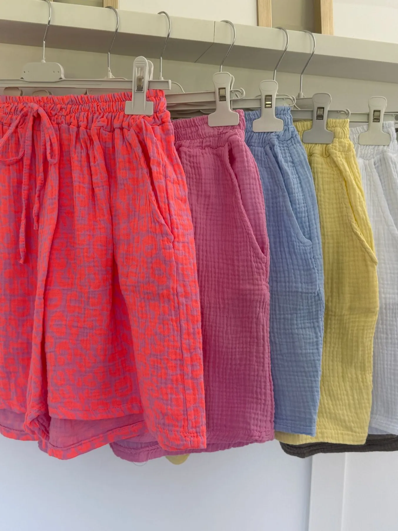 Cheesecloth Drawstring Shorts (6 Colours)