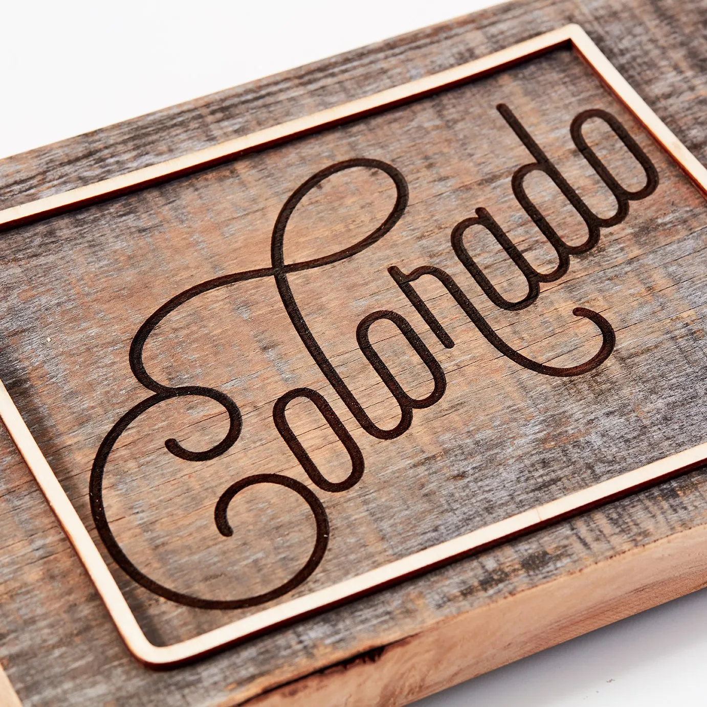 City Script Hard Wood Plaque