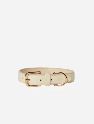 City Vegan Leather Dog Collar | Light Ivory