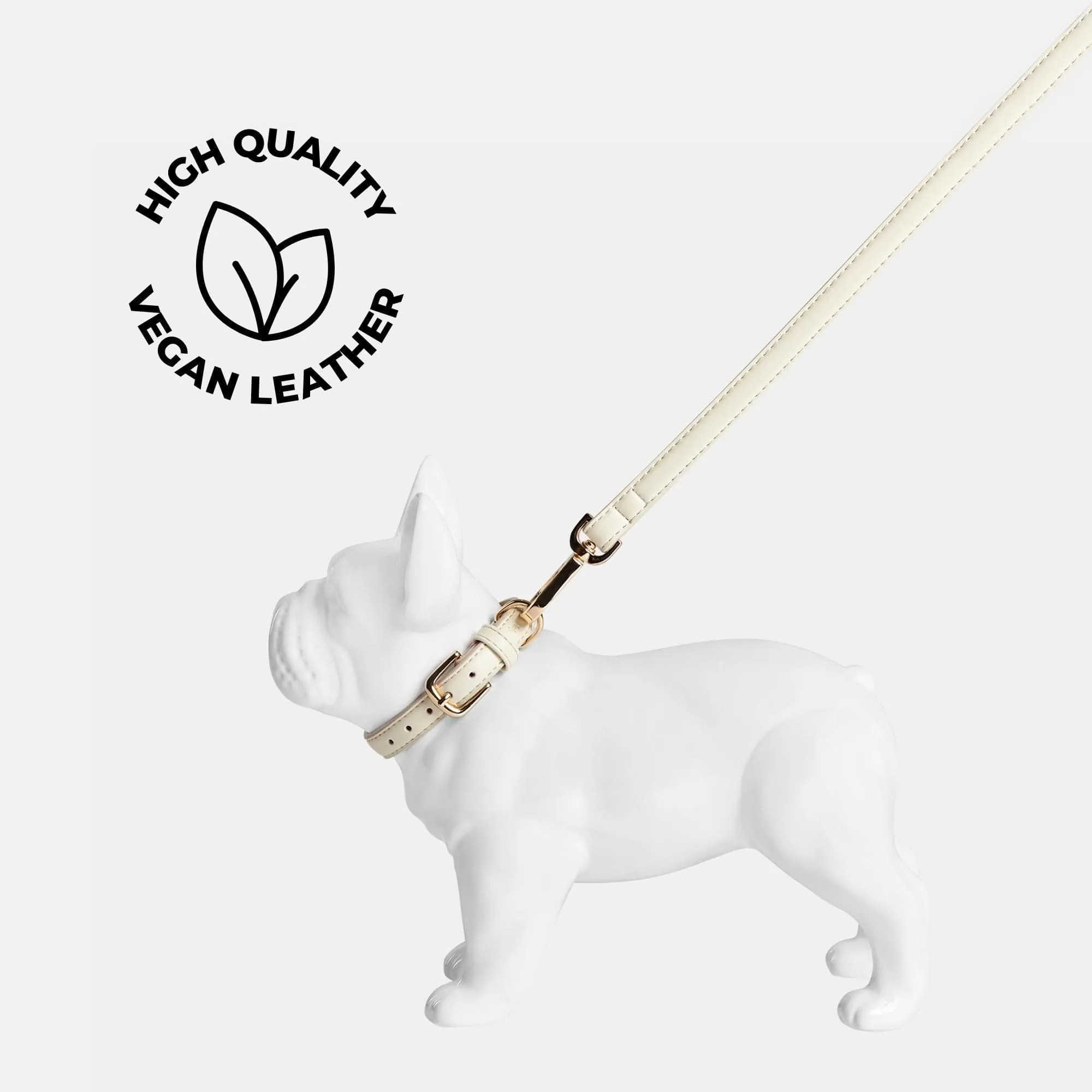 City Vegan Leather Dog Collar | Light Ivory