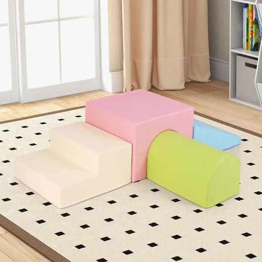 Climb and Crawl Foam Block Play Set for Infant Baby-Multicolor - Color: Multicol