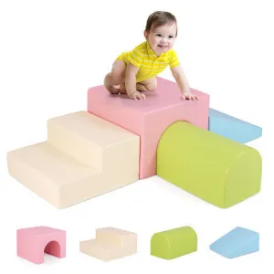 Climb and Crawl Foam Block Play Set for Infant Baby-Multicolor - Color: Multicol