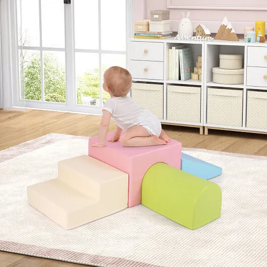 Climb and Crawl Foam Block Play Set for Infant Baby-Multicolor - Color: Multicol