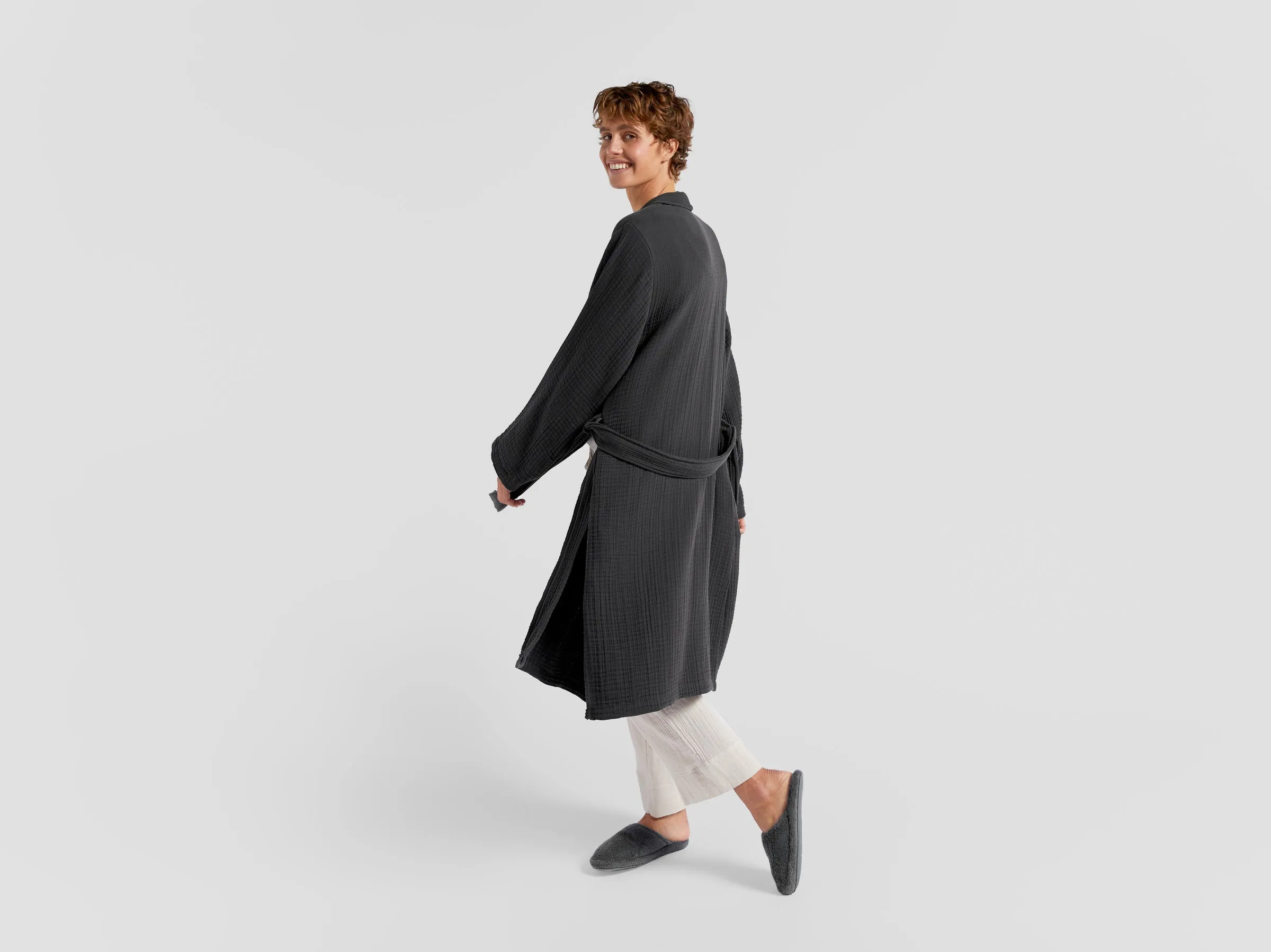 Cloud Cotton Robe (Coal)