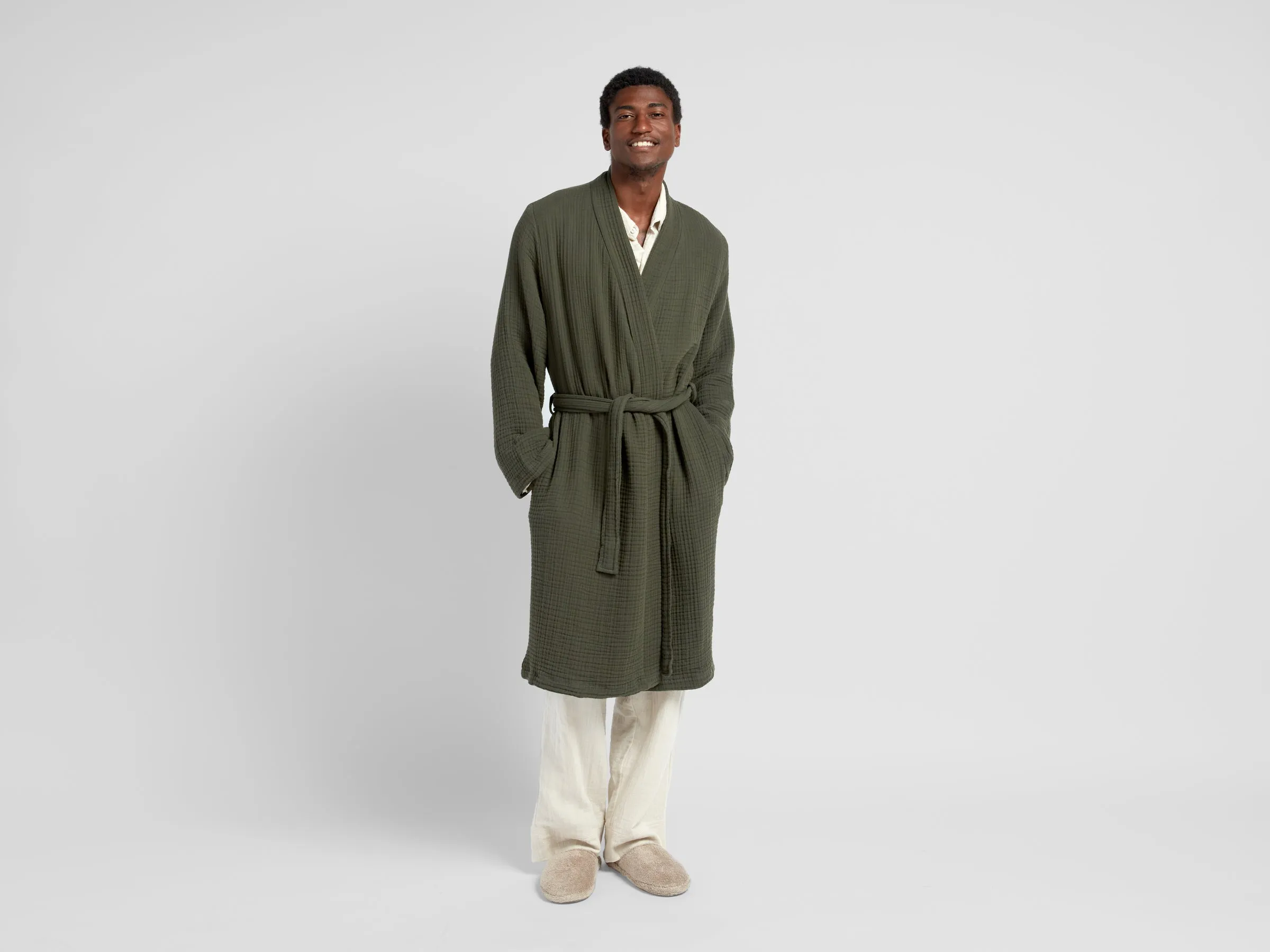 Cloud Cotton Robe (Evergreen)