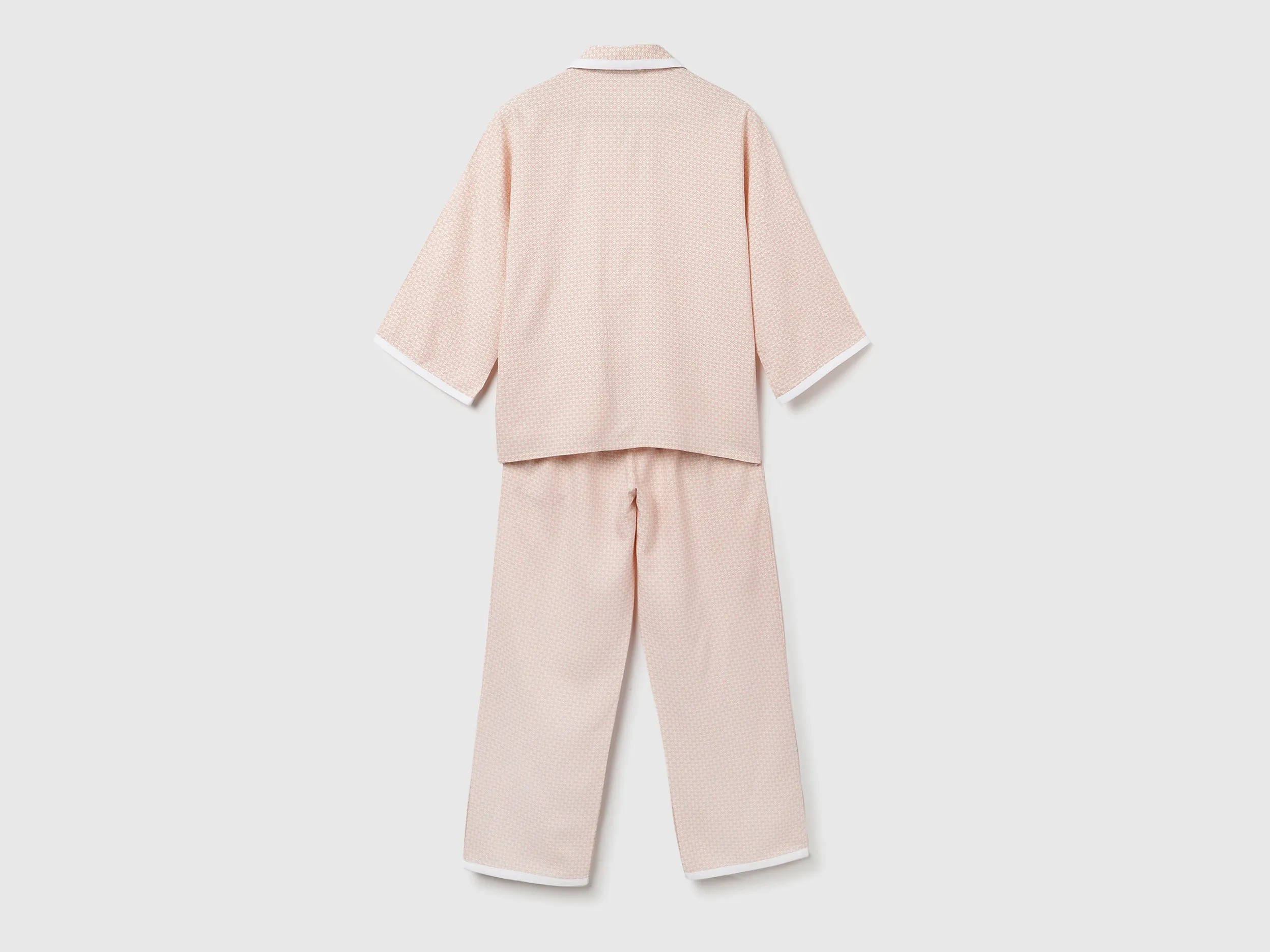 Collared Printed Flared Sleeves Night Suit