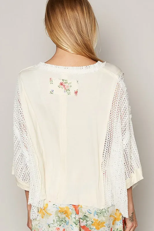 Comfy Cutie Blue Floral Relaxed Fit Top