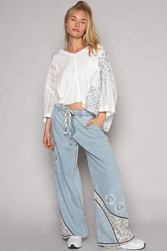 Comfy Cutie Blue Floral Relaxed Fit Top